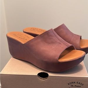 Kork-Ease size 7 brown clogs like new